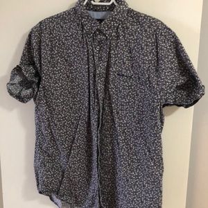 Ben Sherman, grey floral shirt sleeve button shirt
